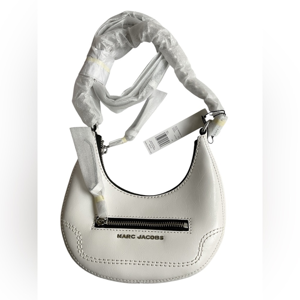 Marc Jacobs Cream Shoulder Bag with Silver Accents